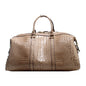 Leather duffel bag