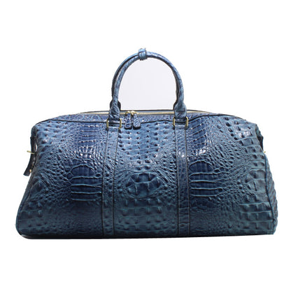 Leather duffel bag