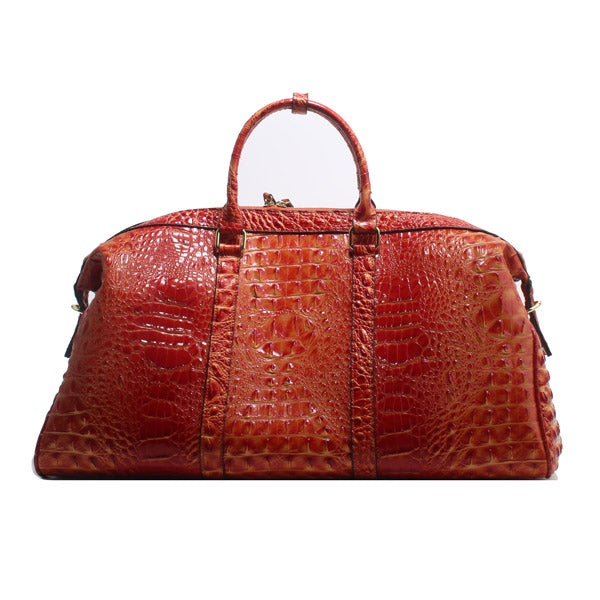 Leather duffel bag