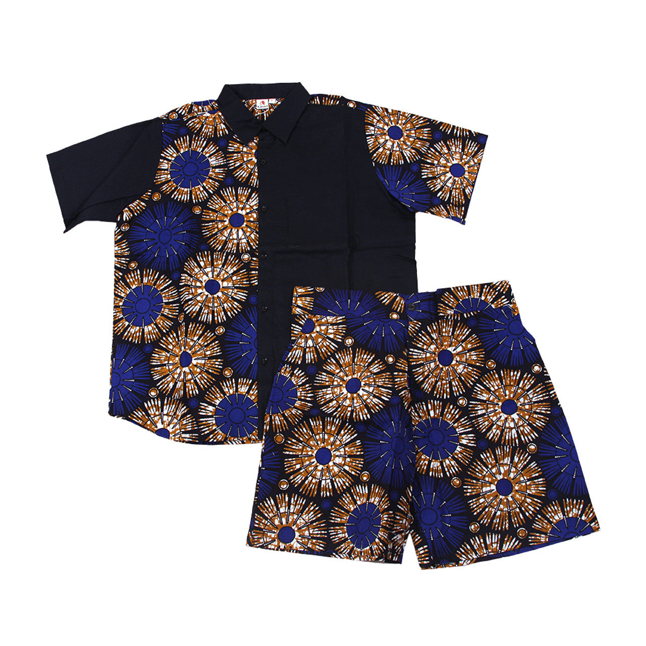 Ankara Print Button-down Shirt and Short Set