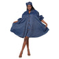 Women's Denim Wide Short Jacket with Ruffle Sleeves