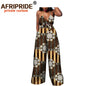 African 2 Piece Set for Women Strapless Short Top & full Length Print Pants Ankara Clothing Attire