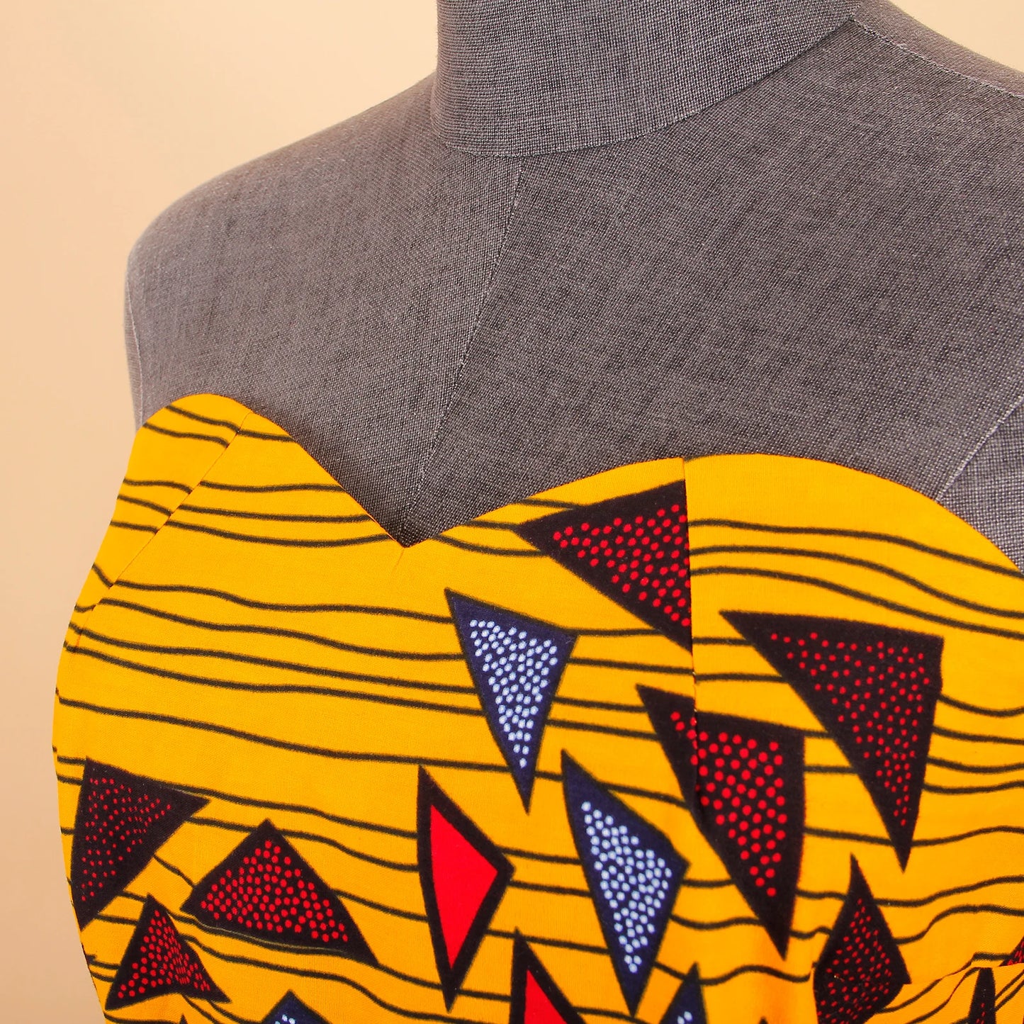 Strapless High Waist Sleeveless Ankara Print Maxi Dress