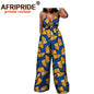 African 2 Piece Set for Women Strapless Short Top & full Length Print Pants Ankara Clothing Attire