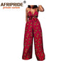 African 2 Piece Set for Women Strapless Short Top & full Length Print Pants Ankara Clothing Attire