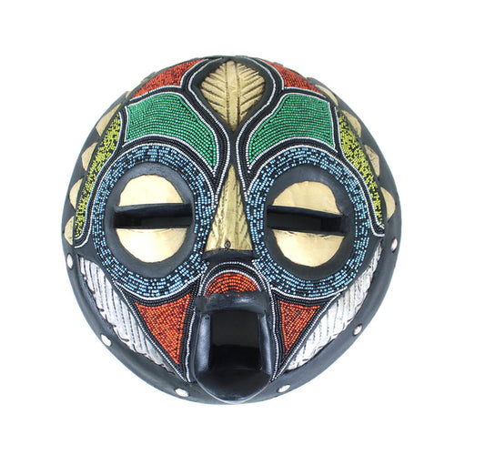 Ghanaian Round Beaded Mask