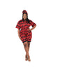 African Print Button Down Romper