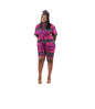 African Print Button Down Romper