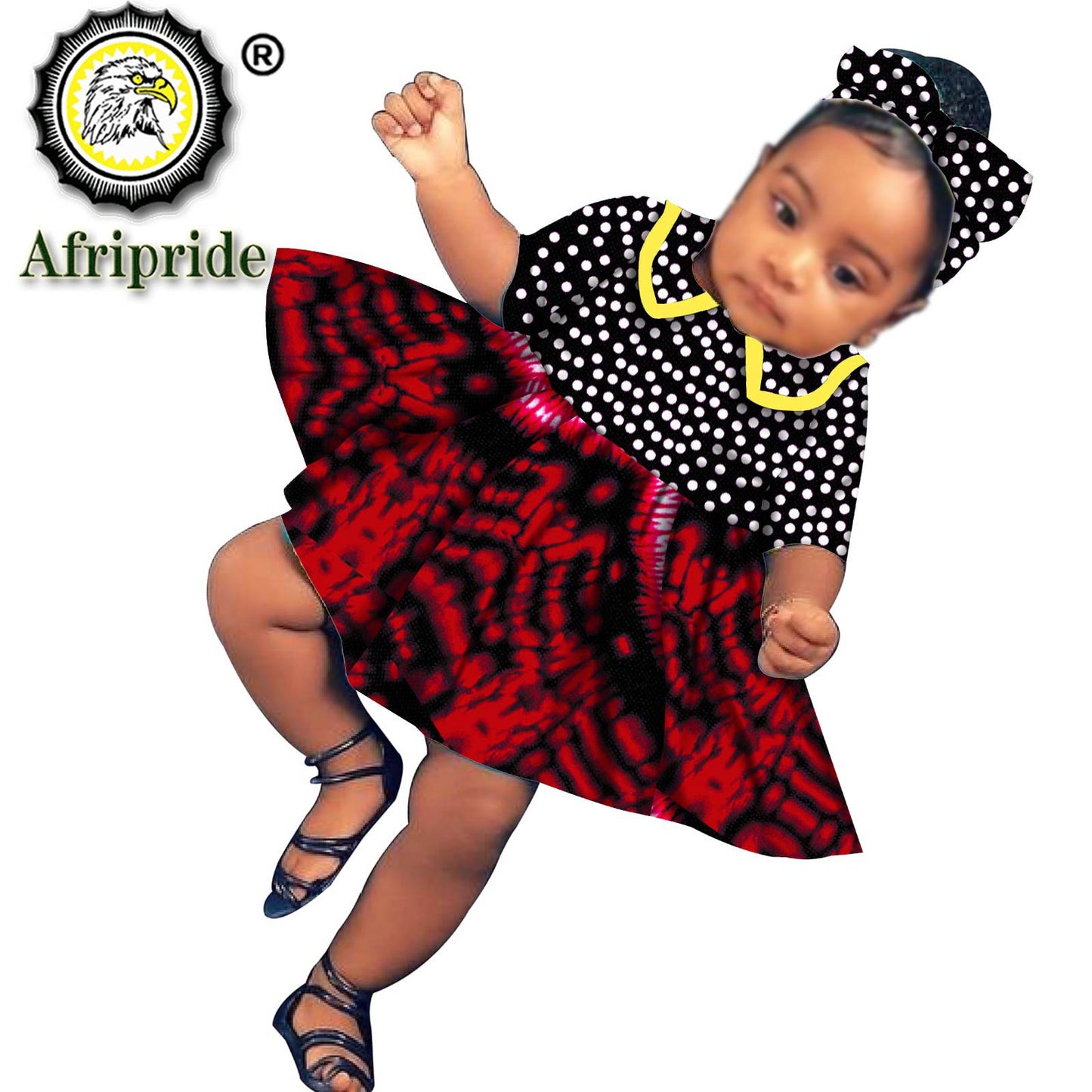 African Children Clothing Girl Dress  Wax Print Ankara Dashiki 100% Cotton Casual AFRIPRIDE S204018