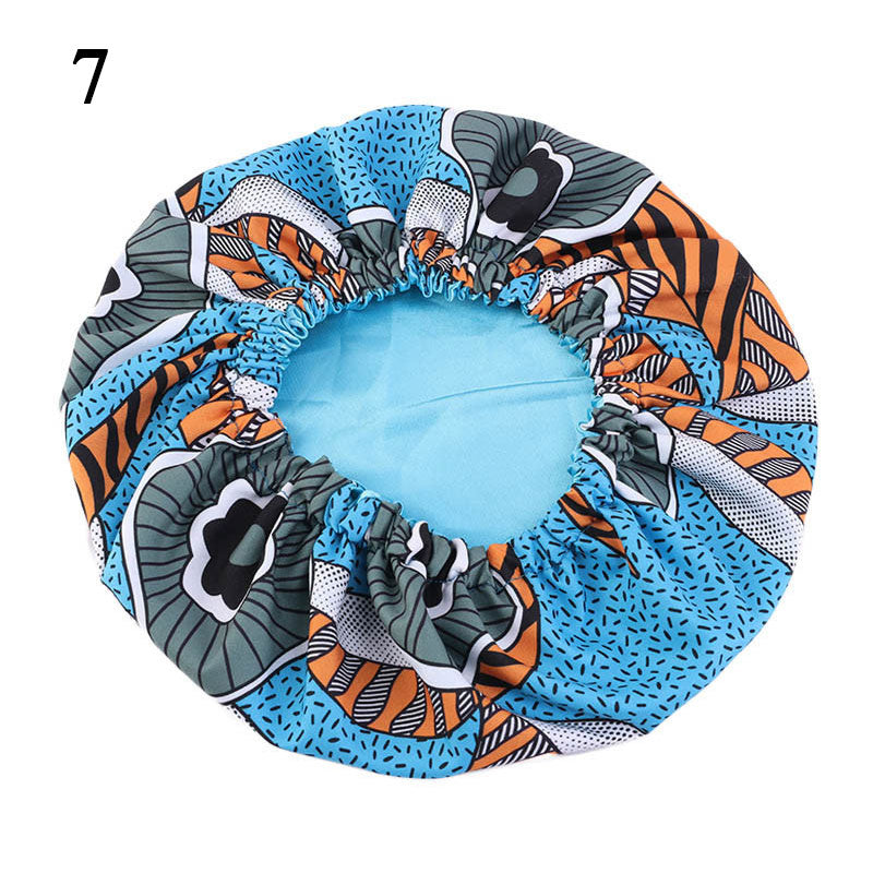 Kids African Pattern Print Fabric Ankara Bonnets Women Extra Large Satin Lined Bonnets Night Sleep