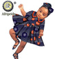 African Children Clothing Girl Dress  Wax Print Ankara Dashiki 100% Cotton Casual AFRIPRIDE S204018
