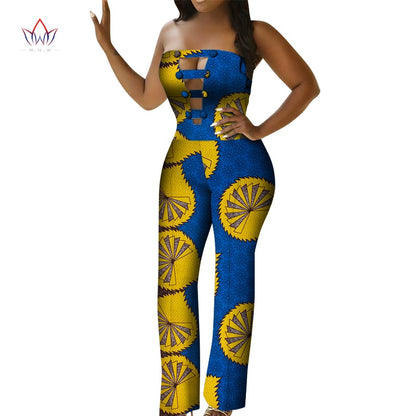 Hot African Women Print Jumpsuit
