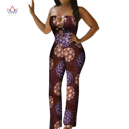 Hot African Women Print Jumpsuit