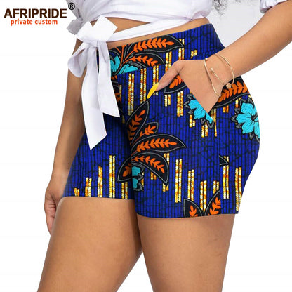Women`s Shorts Midi Waist  Ankara Printed