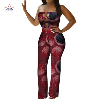 Hot African Women Print Jumpsuit