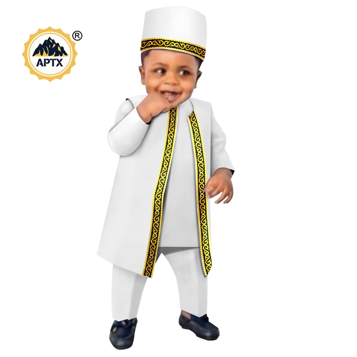 2022 Africa Boys Outfits 4 Pieces Traditional