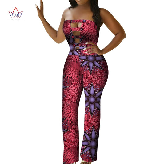 Hot African Women Print Jumpsuit