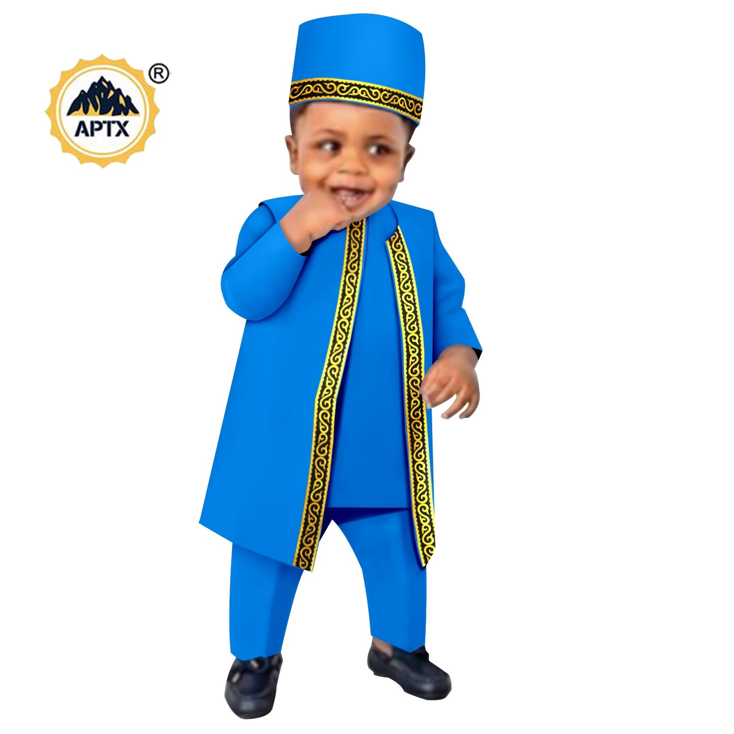 2022 Africa Boys Outfits 4 Pieces Traditional