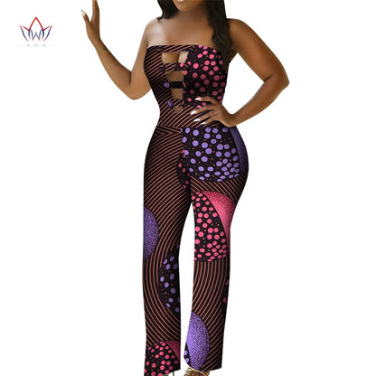 Hot African Women Print Jumpsuit