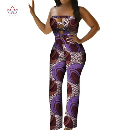 Hot African Women Print Jumpsuit