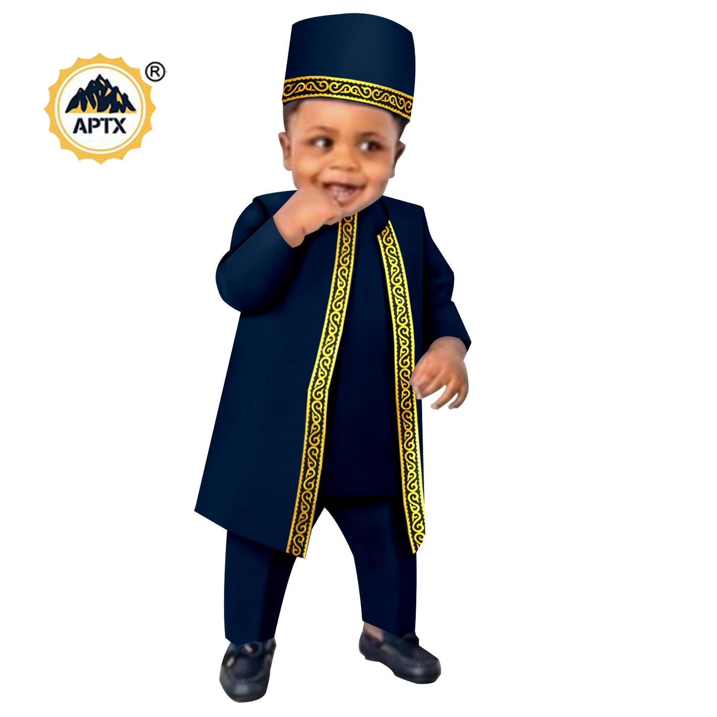 2022 Africa Boys Outfits 4 Pieces Traditional