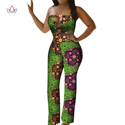 Hot African Women Print Jumpsuit