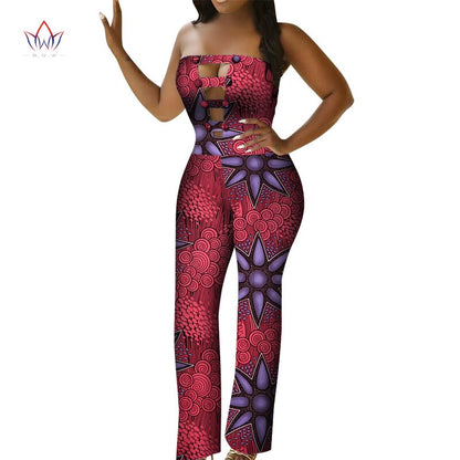 Hot African Women Print Jumpsuit