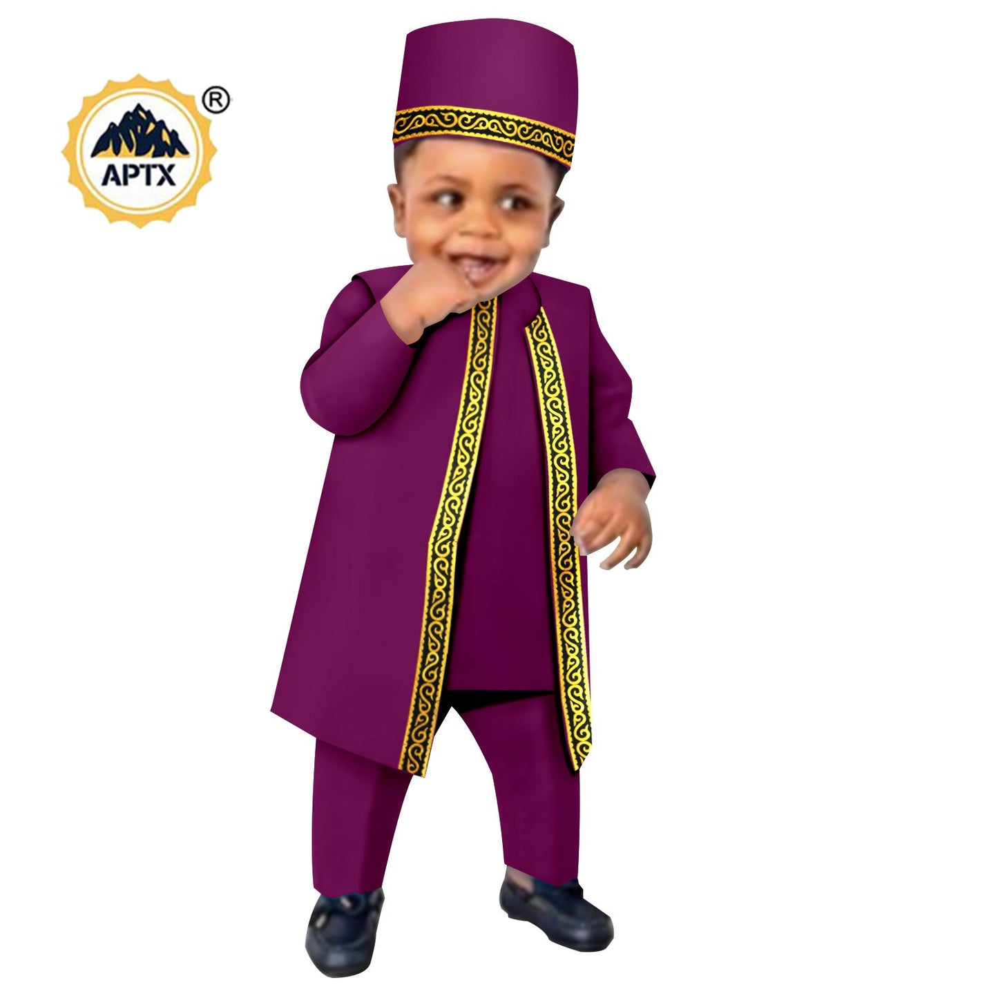 2022 Africa Boys Outfits 4 Pieces Traditional