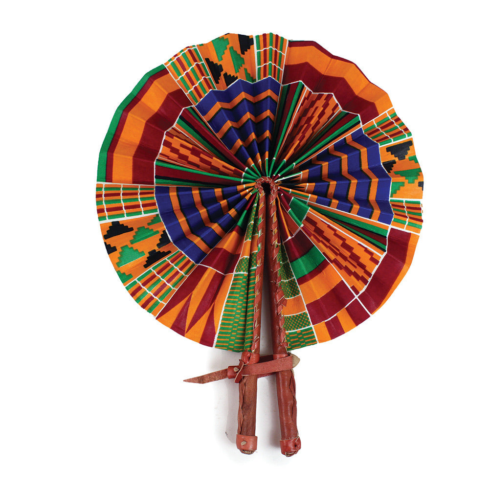 Kenyan Kente Folding Fan