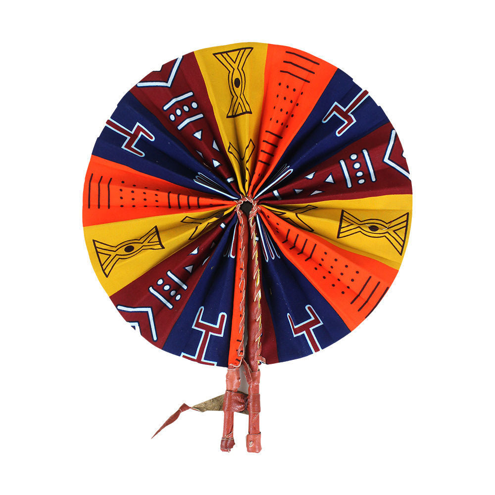 Tribal Print Folding Fan