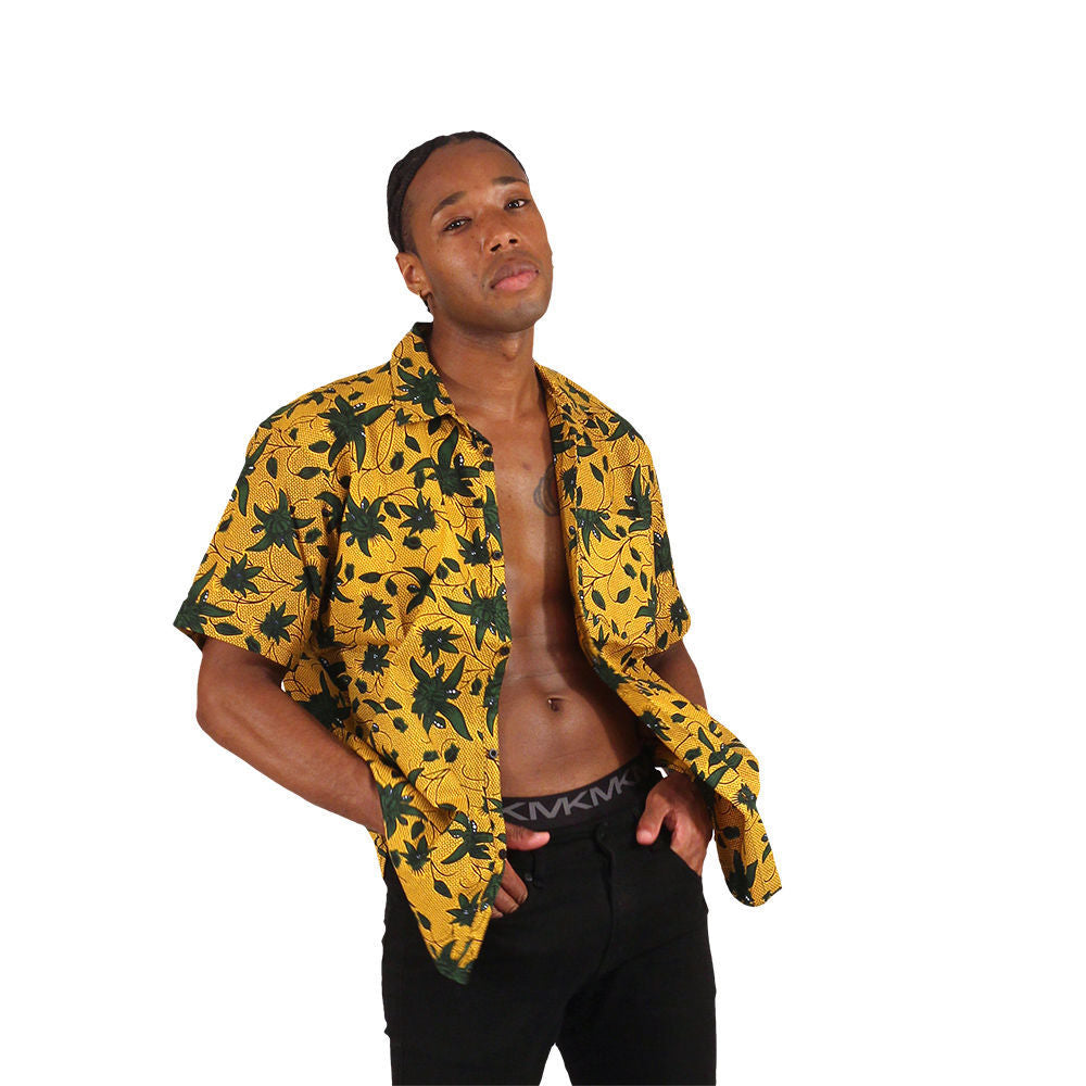 African Print Button Shirt