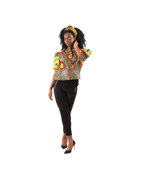 African Print Button Up Shirt