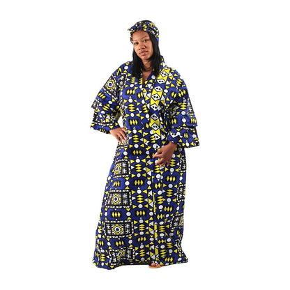 African Print Long Kimono