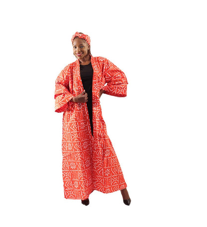 African Print Long Kimono