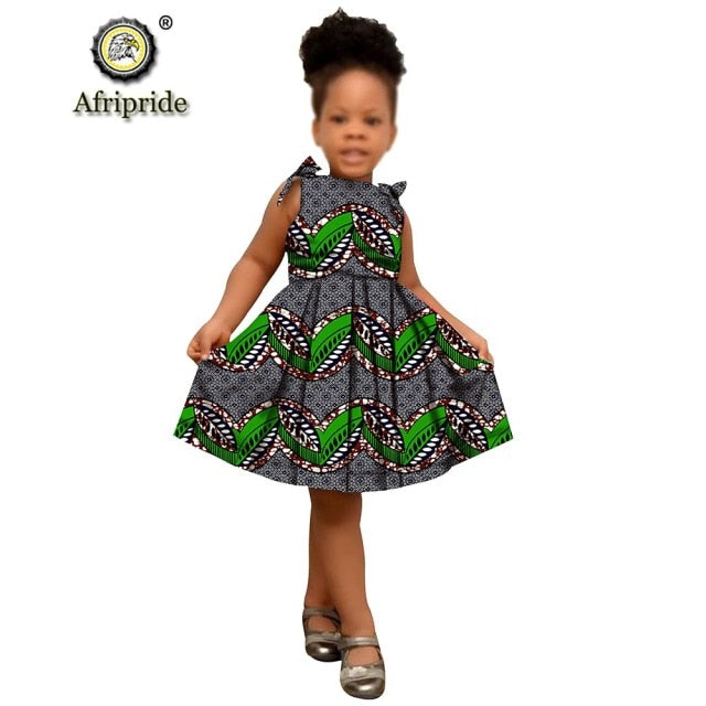 Ankara print Dresses Sleeveless lovely mini dress for girl