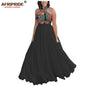 African print dresses for women ankara fabric+Chiffon  sleeveless women dress