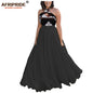 African print dresses for women ankara fabric+Chiffon  sleeveless women dress