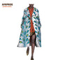 African long Coats for Women full sleeve mid-calf length double button turn down collar casual coat