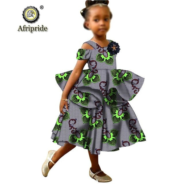 Short Sleeveless African Girls Dresses