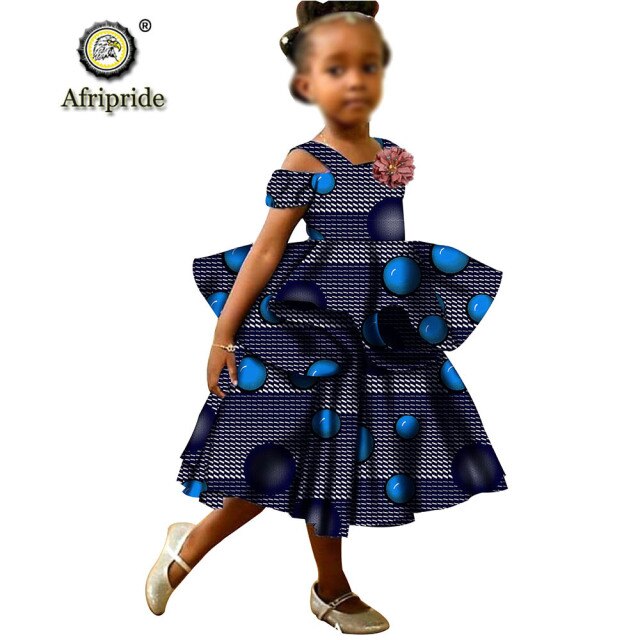 Short Sleeveless African Girls Dresses