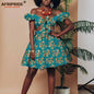 African Clothing for Women Short Top + Mini Skirt 2 Piece Set