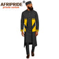 Men`s Suit Long Coats Dashiki Shirts Ankara Pants Traditional Hat 4 piece Set African Clothing Attire Wear