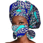 African Headwrap Earrings Hair Accessories Scarf Bonnet Ankara Wax Fabric Head Turban African Headscarf Mask Match Print