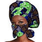 African Headwrap Earrings Hair Accessories Scarf Bonnet Ankara Wax Fabric Head Turban African Headscarf Mask Match Print