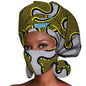 African Headwrap Earrings Hair Accessories Scarf Bonnet Ankara Wax Fabric Head Turban African Headscarf Mask Match Print