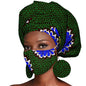 African Headwrap Earrings Hair Accessories Scarf Bonnet Ankara Wax Fabric Head Turban African Headscarf Mask Match Print