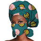 African Headwrap Earrings Hair Accessories Scarf Bonnet Ankara Wax Fabric Head Turban African Headscarf Mask Match Print