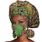 African Headwrap Earrings Hair Accessories Scarf Bonnet Ankara Wax Fabric Head Turban African Headscarf Mask Match Print