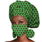 African Headwrap Earrings Hair Accessories Scarf Bonnet Ankara Wax Fabric Head Turban African Headscarf Mask Match Print
