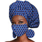 African Headwrap Earrings Hair Accessories Scarf Bonnet Ankara Wax Fabric Head Turban African Headscarf Mask Match Print
